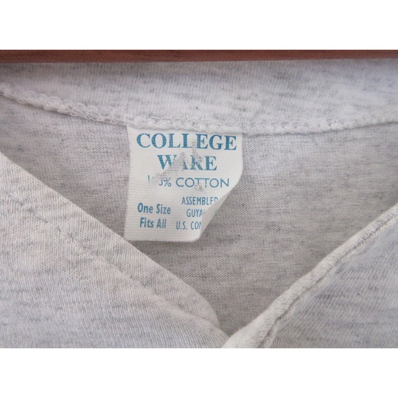 VTG 90s Warner Brothers COLLEGEWEAR Gray Bugs Bunny T-Shirt W/Buttons ONE SIZE - Picture 4 of 4